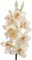 15" White Silk Cymbidium Orchid Stem - Elegant & Lifelike Floral Decor for Any Space